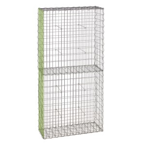 Gabion fence system extension basket