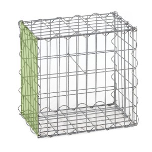 Gabion fence system extension basket