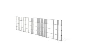 Doppelstabgitterzaun 6/5/6 Grundelement feuerverzinkt, Pfosten Typ A