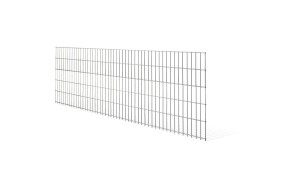 Doppelstabgitterzaun 6/5/6 Grundelement feuerverzinkt, Pfosten Typ B