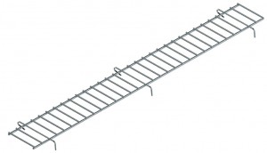 Deckelgitter für Zaungabione STA15 - Länge 1000 mm