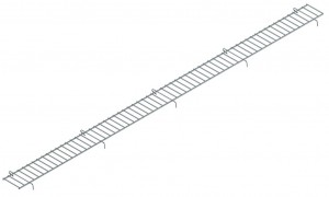 Deckelgitter für Zaungabione STA15 - Länge 2000 mm