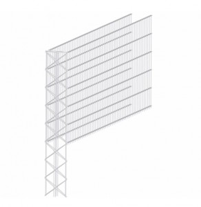 Pergone® 23 cm, Länge 2540 mm, Höhe 1200 mm, Erweiterung zum Einbetonieren, anthrazit