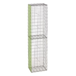 Gabion fence system extension basket