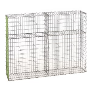 Gabion fence system extension basket