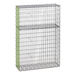 Gabion fence system extension basket